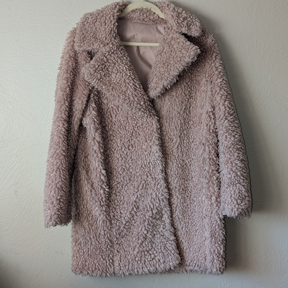 Dusty Pink Teddy Coat